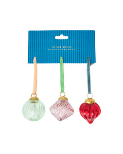 Multicoloured Glass Baubles Set of Three £9.50 €12.50