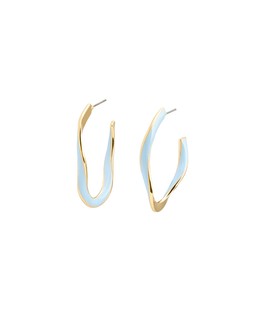 Nadine Blue Enamel Twist Oval Hoop Earrings £18 €23.50