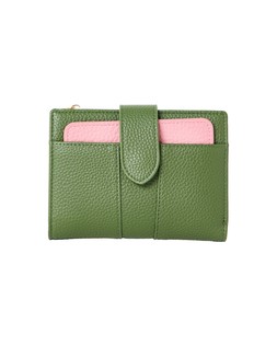 Naomi Khaki Green & Pink Purse £16