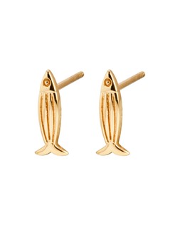 Otto Textured Fish Gold Plated Stud Earrings £28 €36.50
