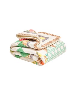 Patchwork Trellis Multicolour Cotton Quilt
