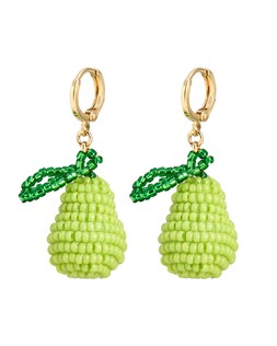 Perla Beaded Pear Drop Charm Huggie Earrings £18 €23.50