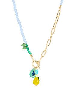 Pia Pear Charm & Chain Pendant Necklace £28 €36.50