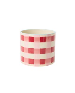 Pink Gingham Ceramic Plant Pot €49