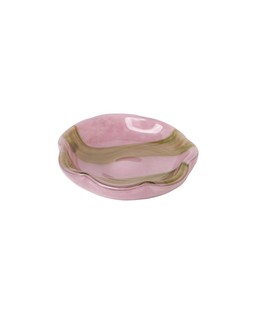 Pink Glass Scalloped Trinket Dish €16.50