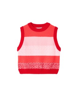 Pink & Red Striped Knitted Tank Top £60