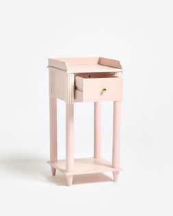 Pink Striped Wooden Bedside Table £195