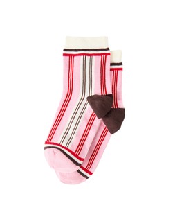 Pink Vertical Stripe Socks