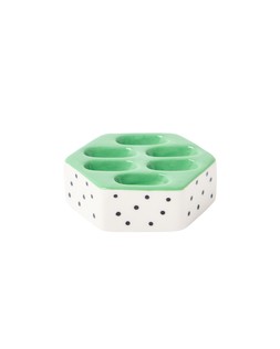 Pois Green Polka Dot Ceramic Ring Holder £9.50 €12.50
