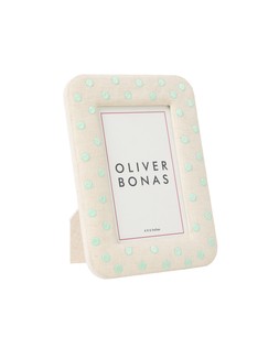 Pois Green Polka Dot Embroidered Photo Frame 4x6%22 £20 €26
