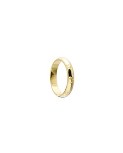 Priya Engraved Heart Gold Plated Ring £42
