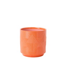 Punta Orange Ceramic Plant Pot