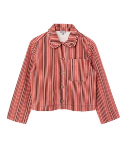 Red & Brown Striped Denim Jacket £75 €98