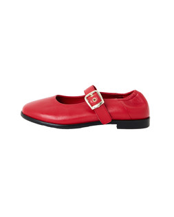 Red Leather Ballet Shoes