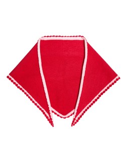 Red & Pink Scalloped Knitted Triangle Scarf £29.50 €38.50