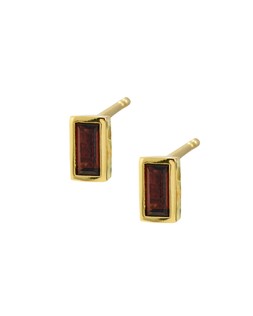 Selene Brown Stone Gold Plated Stud Earrings £26 €34