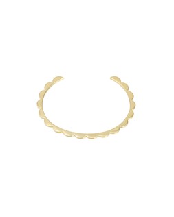 Senna Scalloped Flower Gold Plated Bangle £48
