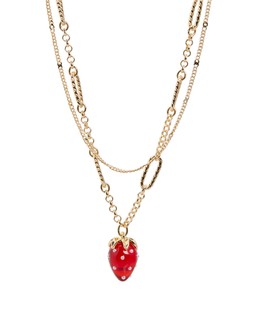 Sierra Strawberry Double Row Chain Necklace