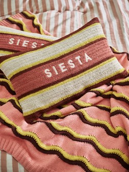 Siesta Crochet Striped Cushion Cover 30x50 cm