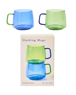 Stacking Glass Mugs Set of Two €25.50