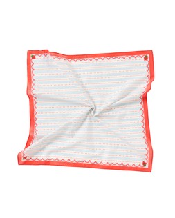 Strawberry Bandana Stripe Blue Square Scarf