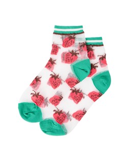 Strawberry Sheer Socks