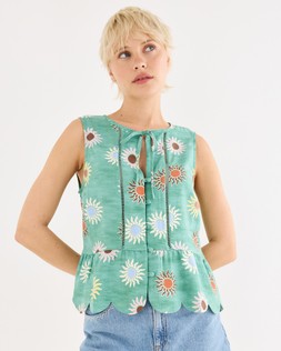 Sun Peplum Scallop Hem Top £58 €76