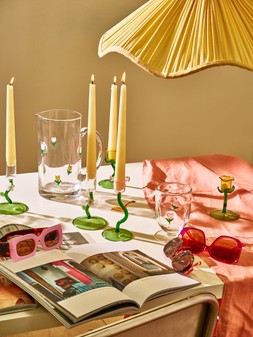 Tall Tulip Glass Candlestick Holder £12.5