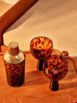Tortoiseshell Glass Cocktail Shaker // Credit: Oliver Bonas / Carolyn Barber £24.5