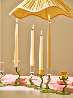 Tulip Green Candlestick Holder £9.5 (2)