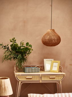 Vero Pink Rattan Dressing Table and Chair £495 (2)