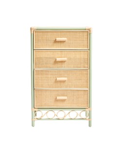 Vero Sage Green Rattan Chest of Drawers £495