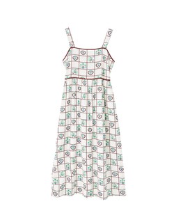 White & Brown Tile Print Strappy Midi Dress £78 €105