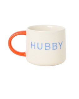White & Orange Ceramic Hubby Mug £12.50 €16.50