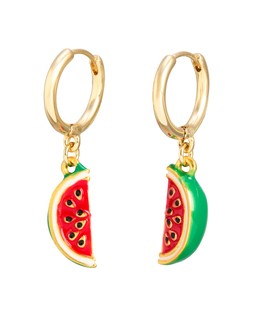 Wilma Watermelon Charm Drop Huggie Earrings £16.50 €21.50