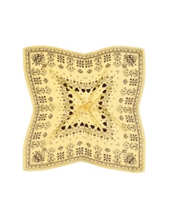 Yellow & Brown Bandana Large Square Scarf