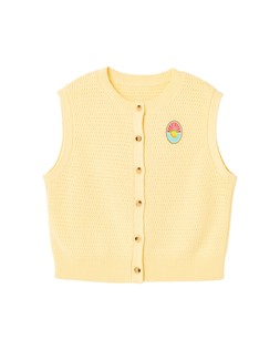 Yellow Button Up Knitted Waistcoat £58 €76