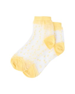Yellow Spotty Sheer Socks