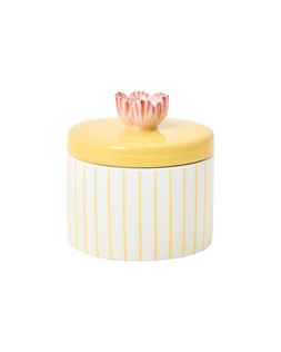 Yellow Stripe Ceramic Flower Trinket Pot £14.50 €19
