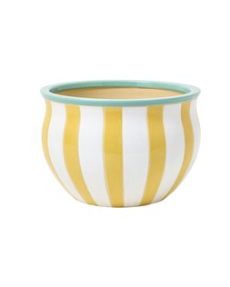 Yellow Striped Ceramic Plant Pot €65