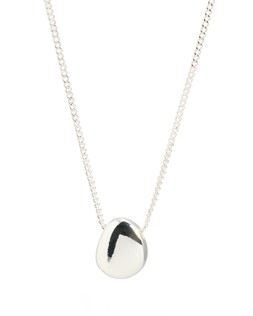 Zabel Silver Tone Pebble Pendant Necklace £26 €34