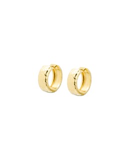 Dana Hammered Gold Plated Chunky Hoop Earrings £42
