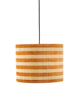 Ena Yellow Stripe Bamboo Pendant Lamp Shade