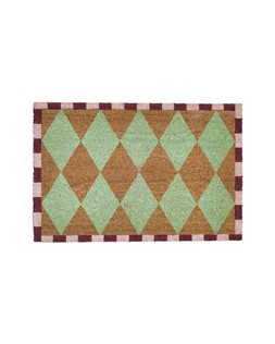 Harlequin Green Diamond Doormat