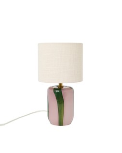 Clara Small Pink Stripe Table Lamp & Shade