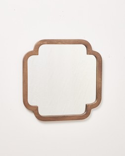 Safira Square Wooden Wall Mirror