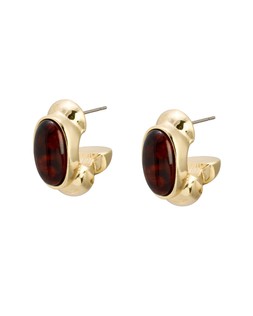 Airlie Brown Resin Inlay Chunky Hoop Earrings £16.5