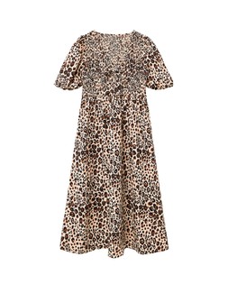 Animal Print Smock V Neck Midi £85