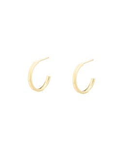 Anita Ridged Texture Gold Plated Hoop Earrings £42