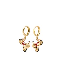 Bicycle Charm Drop Huggie Earrings £16.50